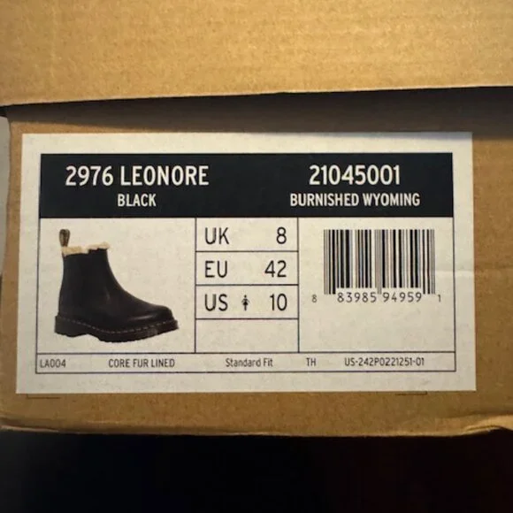 Dr. Martens Leonore 2976 Women's Faux Fur Lined Chelsea Boots, US 10 - Picture 7 of 7